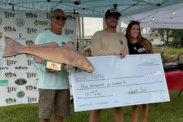 The champion of the 904 Redfish Tournament, which took place at Palm Valley Outdoors in early October.