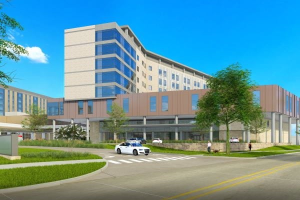 Exterior rendering of Ascension Seton Women's hospital opening in 2026