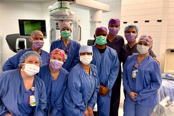 The Ascension St. Vincent's Riverside surgical team after their first surgical procedure with the new da Vinci SP Robotic Surgical System™