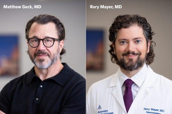 Picture of Dr. Matthew Geck and Dr. Rory Mayer.