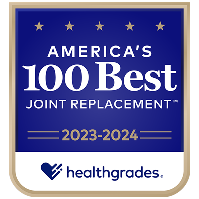 Healthgrades America's 100 best joint replacement.